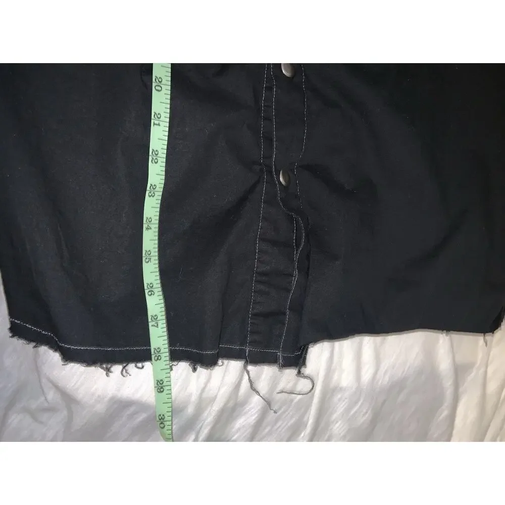 Morbid Thread Men’s Large Vintage 90s Y2K Black Snap Button Shirt Goth Punk Vamp - Picture 7 of 7